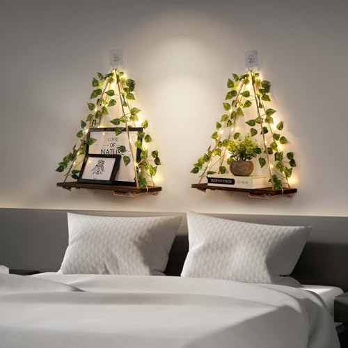 EXIN DECHEN Floating Shelves No Drilling Set of 2