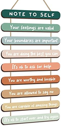 Yookeer Mental Health Affirmations Wall Art