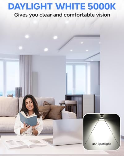 TobeBright GU10 LED Bulbs 6W 5000K Dimmable 2Pack
