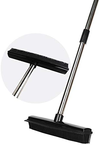 GLOYY Pet Hair Rubber Broom with Squeegee