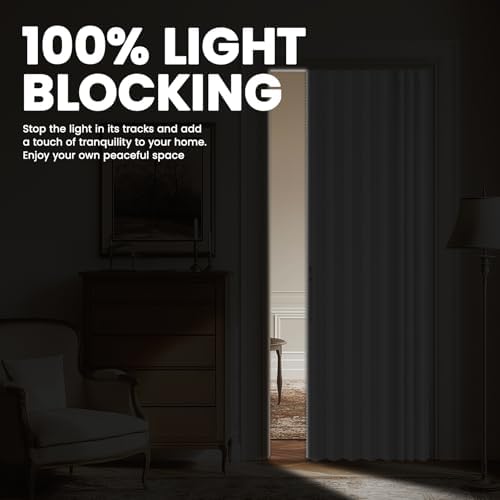 AJAZZ Blackout Accordion Door Curtain Set 1