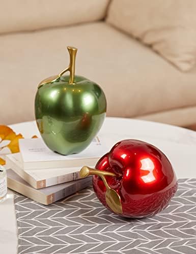 NENBOLEC Apple Sculpture Red 7 Inch Modern Decor Statue