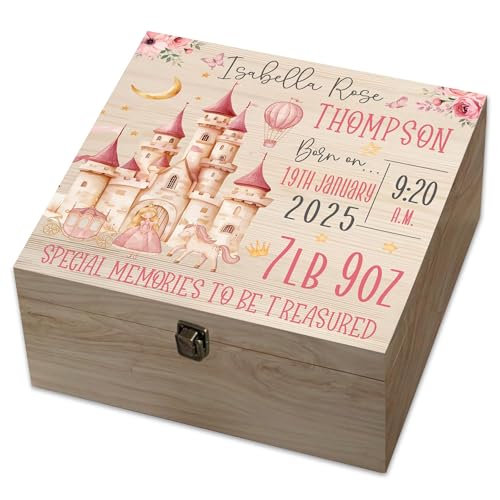 Personalized Baby Memory Box with Name and Birth Details
