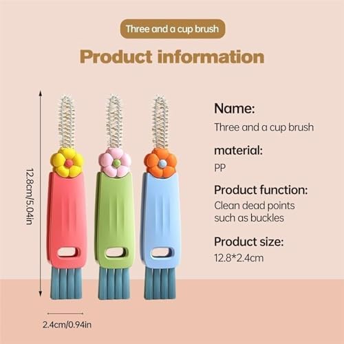 Assote 3 in 1 Cup Lid Cleaning Brush Set 9PCS 1