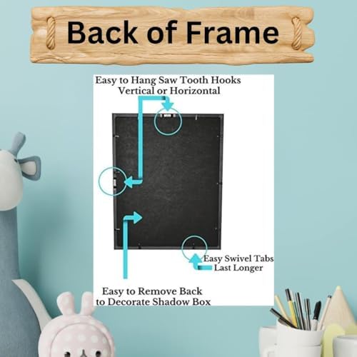 Tasse Verre 15x12 Black Shadow Box Frame - Ready to Hang