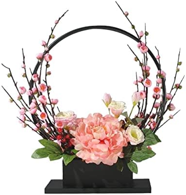 NDRFAWY Artificial Flowers Peony Plum Bouquet Potted Decoration