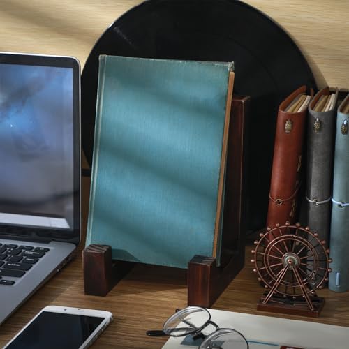 Soaoo 2 Pcs Dark Brown Wooden Easel Display Stand