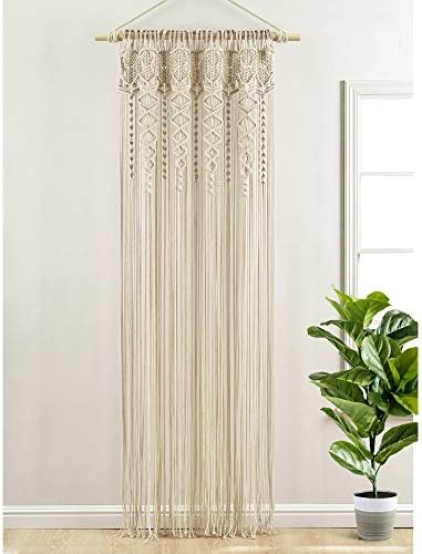Lush Decor Boho Macrame Cotton Curtain Panel