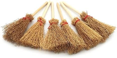 DDGURDH 12pcs Mini Hand Brooms with Red Rope