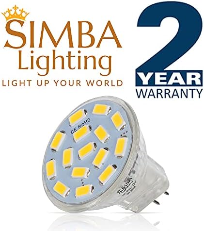 Simba Lighting 4 Pack LED MR11 Flood Light Bulbs 12V 3W 5000K Daylight