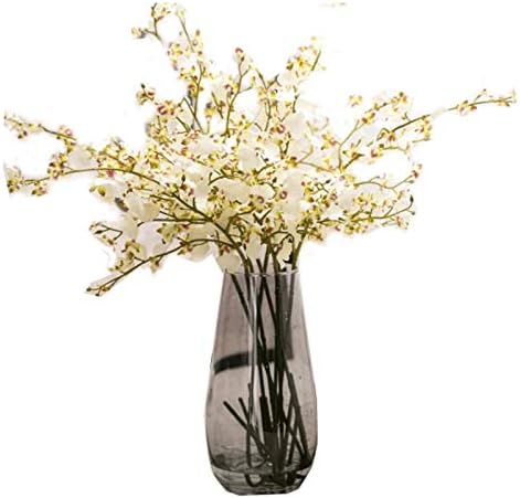 NDRFAWY Artificial Orchid with Glass Vase