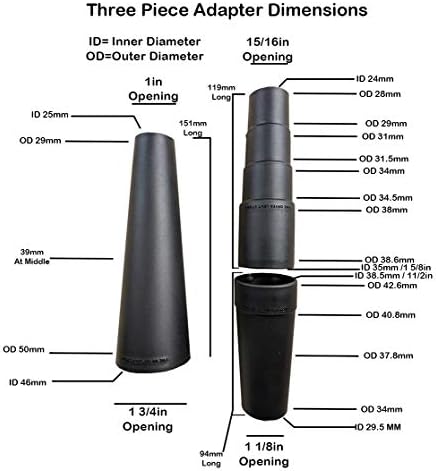 Mountain Trades Dust Collector Adapter Set 7 Piece
