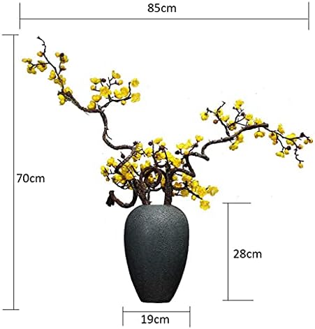 NDRFAWY Artificial Flowers Vintage Ceramic Vase Set
