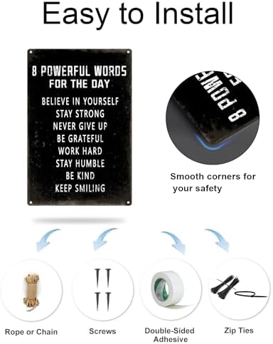 ALKB Motivational Wall Art Metal Sign 8x12 Inch