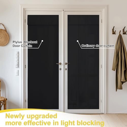 NICETOWN Blackout Curtain Panel 26W x 72L for French Door