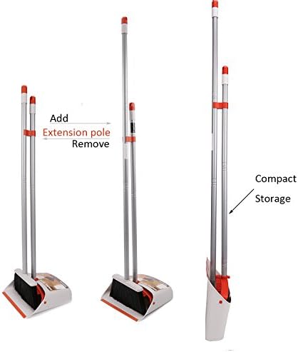 TreeLen Broom and Dustpan Set 52 Indoor Heavy Duty Cleaning Combo