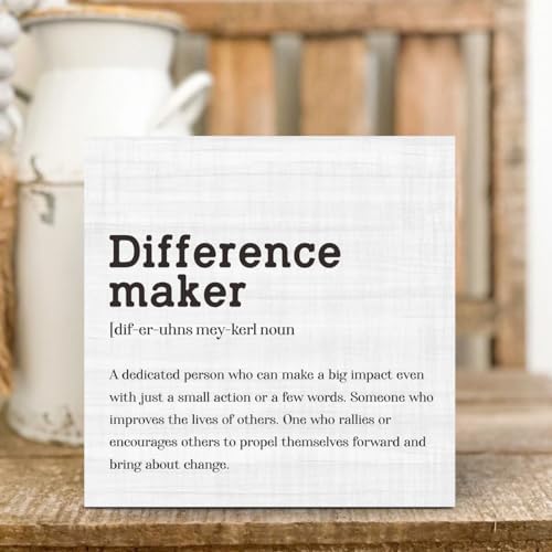 AOZHUO Difference Maker Wooden Desk Sign