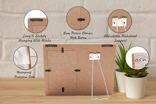 Twins Photo Frame - 8x10 Inch Rustic Blue Wall Frame