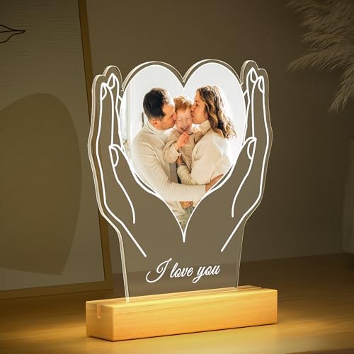 Custom Acrylic Photo Frame with Night Light