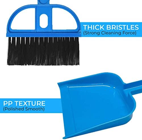 Mini Broom and Dustpan Set - Blue Broom