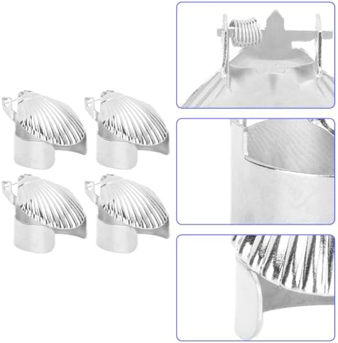 Leopacat 4Pcs Candle Snuffer Set with Shell Pattern and Automatic Stopper