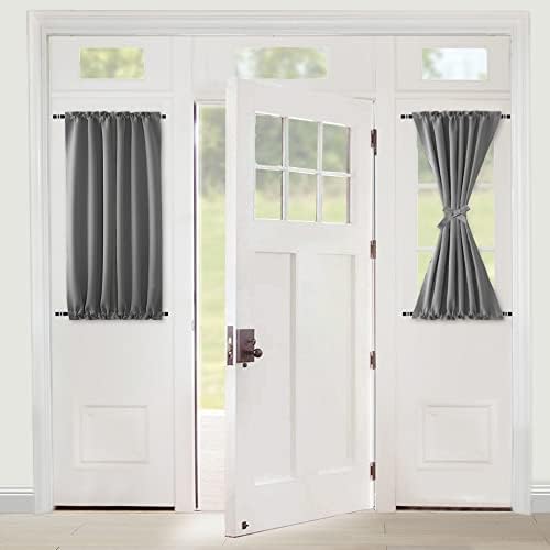 XWZO Door Curtain Panel 25x40 Blackout Grey