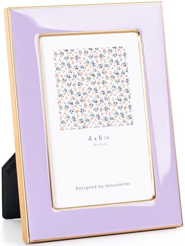 Venusmiles 4x6 Enamel Frame with Gold Easel