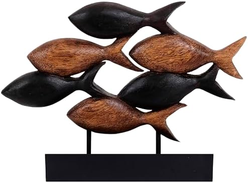 Decozen Wooden Fish Sculpture - Mothers Day Decor