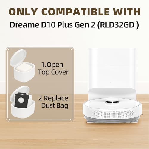 10 Pack 4 Liter Dust Bags for Dreame D10 Plus Gen 2