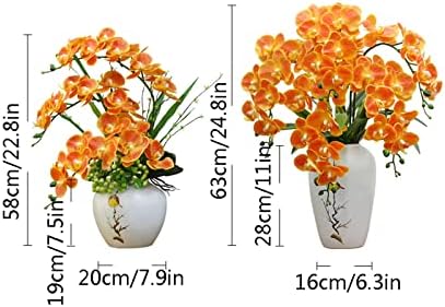 NDRFAWY Spring Decor Artificial Phalaenopsis Flower Arrangement