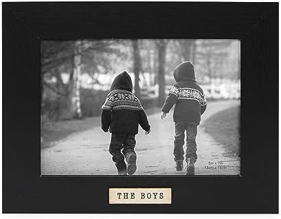 Isaac Jacobs 5x7 Wood Sentiments The Boys Frame