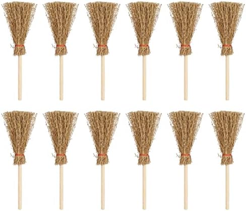 DDGURDH 12pcs Mini Hand Brooms with Red Rope