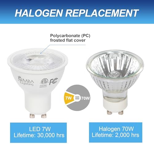 Simba Lighting 7W LED GU10 Dimmable Spot Light 6 Pack