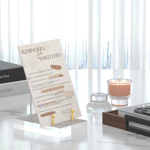 UoYeet Acrylic Easel Stand with Gold Hardware 1