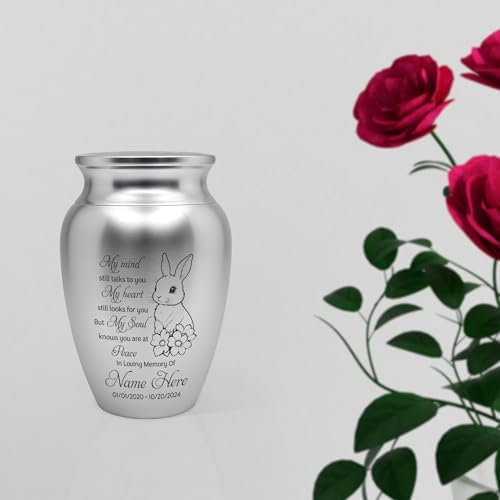 Personalized Baby Loss Mini Urn with Angel Wings