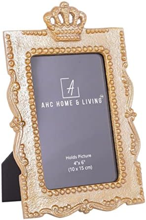 4x6 Princess Crown Gold Picture Frame - Tabletop Wall Display