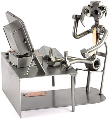 Office Break Sculpture Nuts and Bolts Handmade Metal Figurine