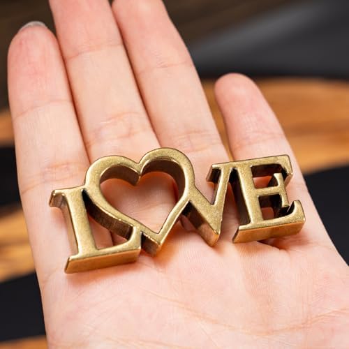 CHOVY Retro Brass Love Sculpture