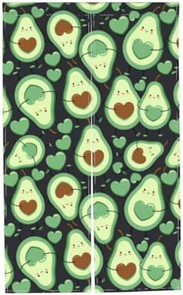 VOSERY Blackout Curtains 2 Panel Set - Avocado Heart 34 X 56 Inch