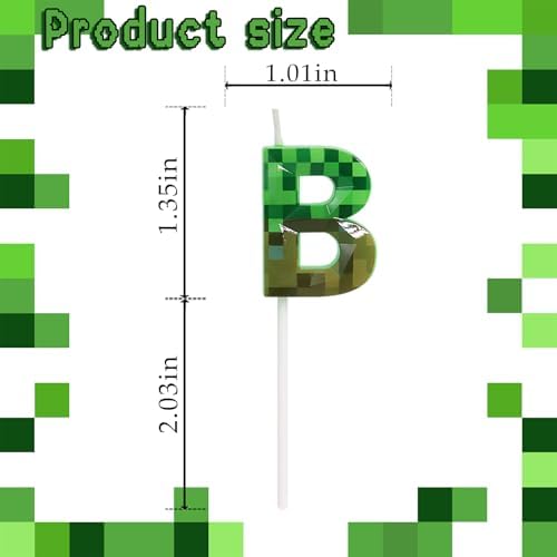 OGnomiFX Happy Birthday Pixel Candles Set Green 1