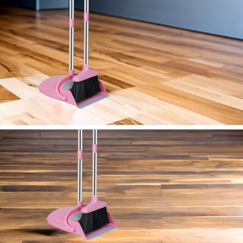KYDIFS Pink Broom and Dustpan Combo Set
