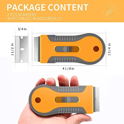 DEKEones 2 Pack Retractable Razor Blade Scraper
