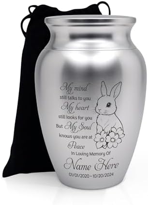 Personalized Baby Loss Mini Urn with Angel Wings