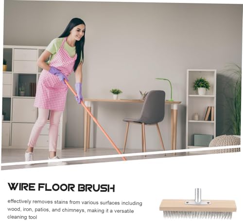 Stainless Steel Floor Scrub Brush Head Heavy Duty Cleaning Tool