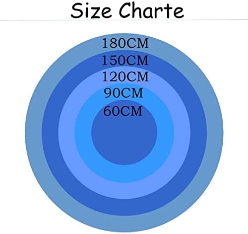 ZSSZO 5ft Round Area Rug Non-Slip Living Room Mat