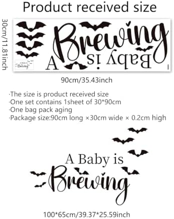Witchy Halloween Baby Shower Welcome Sign Decal 1