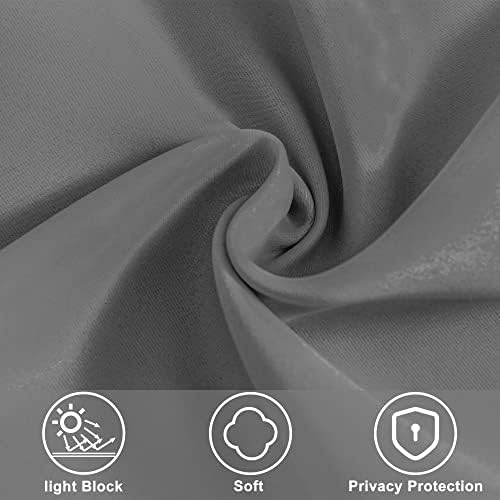XWZO Door Curtain Panel 25x40 Blackout Grey