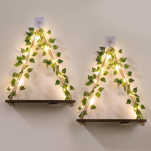 EXIN DECHEN Floating Shelves No Drilling Set of 2