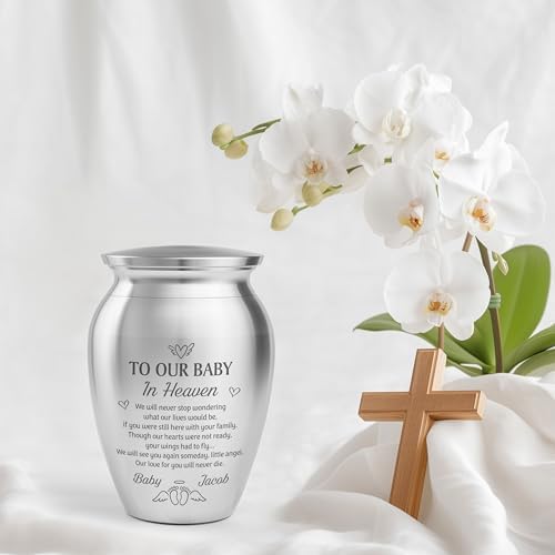 Personalized Baby Mini Urn Stainless Steel 1