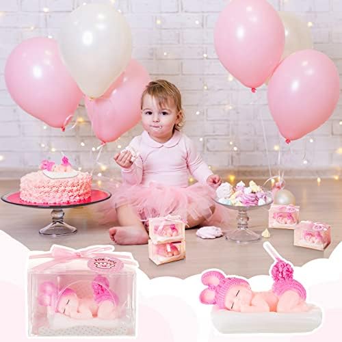 Treela 8 Pack Pink Sleeping Baby Candles